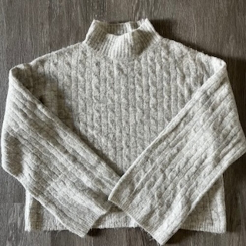 🧡3/15 Jessica Simpson Cropped Lightweight Cable Knit Sweater Women's XS